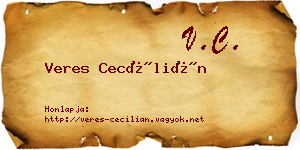 Veres Cecílián névjegykártya